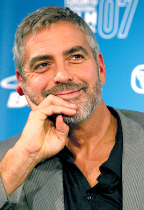 Clooney looking, as always, good.